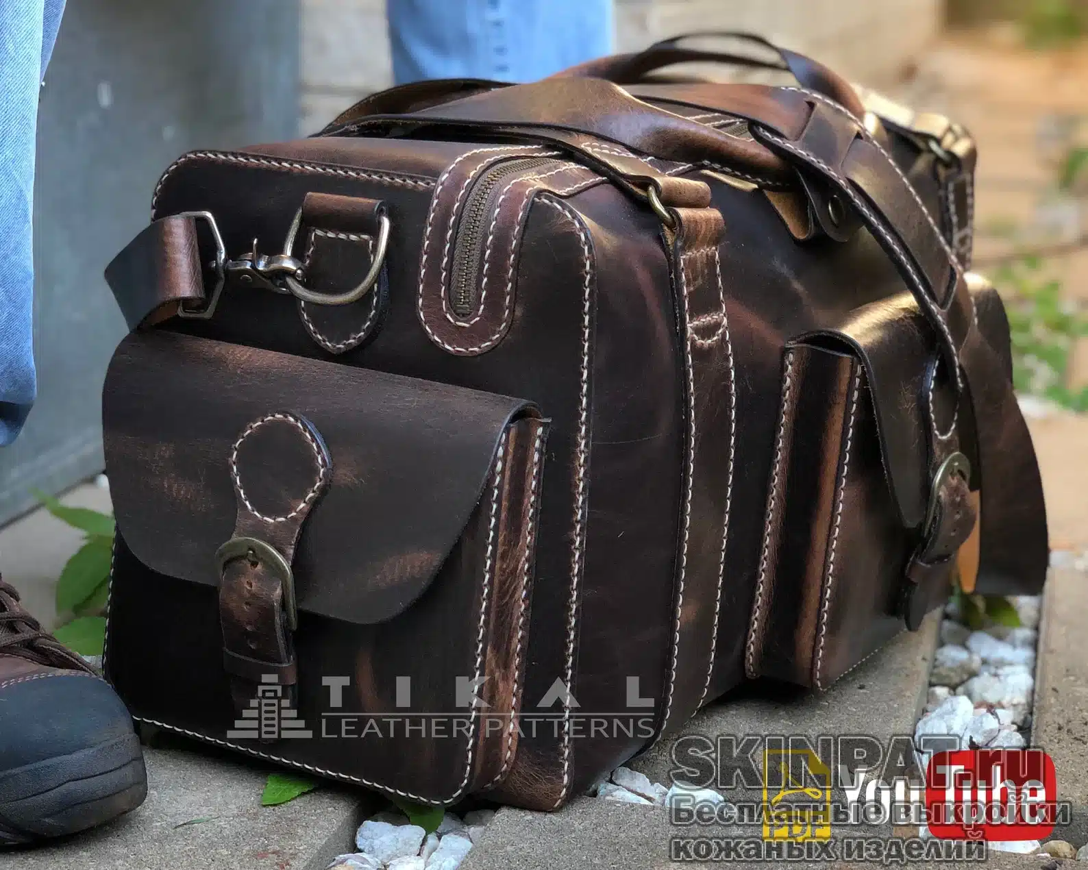Выкройка кожаной дорожной сумки от Tikal Leather скачать